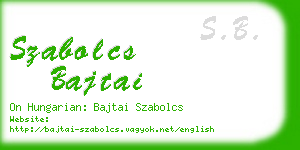 szabolcs bajtai business card